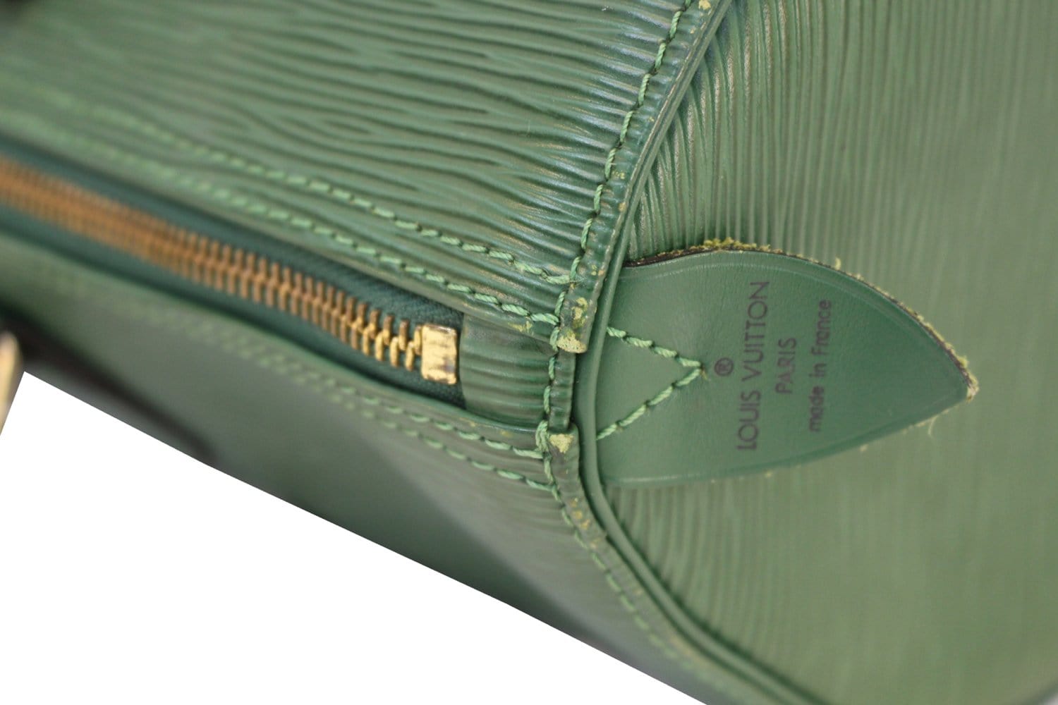 Speedy leather handbag Louis Vuitton Blue in Leather - 35926576