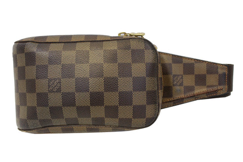 LOUIS VUITTON Damier Canvas Geronimos Brown Hip Bag