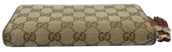 GUCCI GG Canvas Zip Around with Tassels Wallet 261393