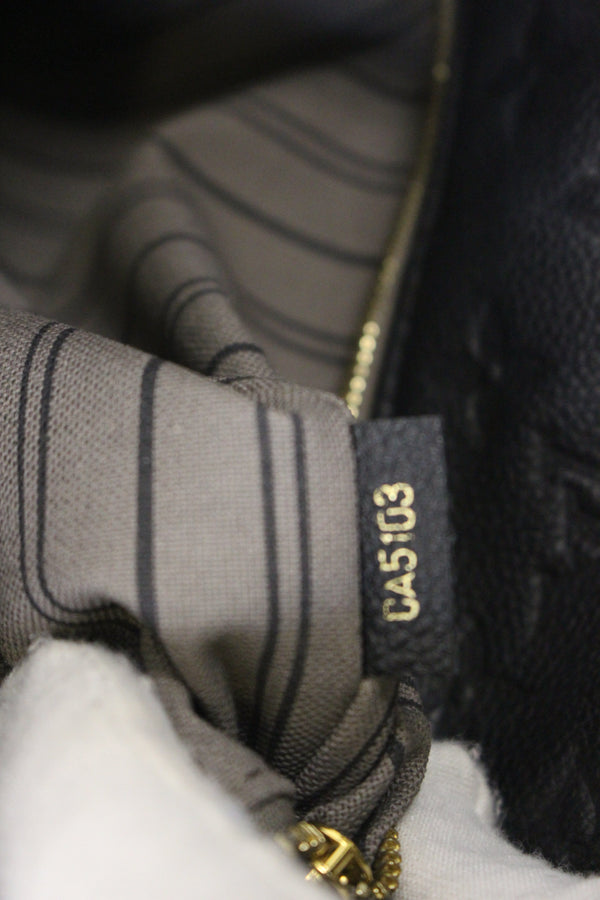 LOUIS VUITTON Black Monogram Empreinte Metis Hobo Bag