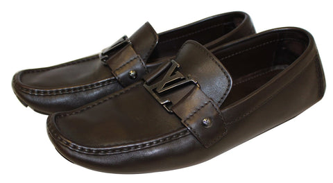 LOUIS VUITTON Dark Brown Monte Carlo Moccasins Driving Shoes