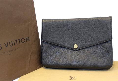 LOUIS VUITTON Black Monogram Empreinte Leather Twice Crossbody Bag