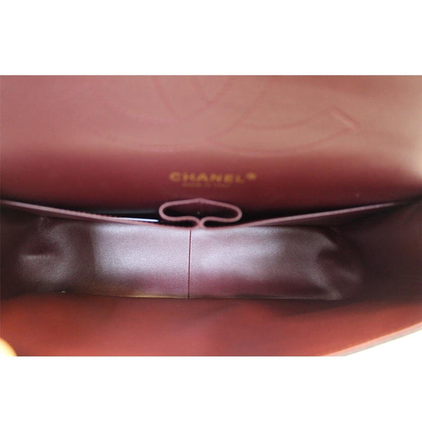 Chanel Double Flap Classic Jumbo Caviar Shoulder Bag - inside view
