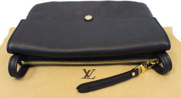 LOUIS VUITTON Black Monogram Empreinte Leather Twice Crossbody Bag 