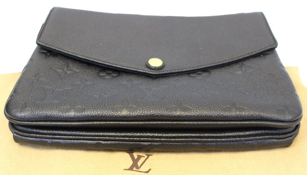 LOUIS VUITTON Black Monogram Empreinte Leather Twice Crossbody Bag 