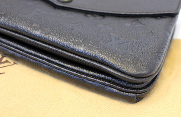 LOUIS VUITTON Black Monogram Empreinte Leather Twice Crossbody Bag 