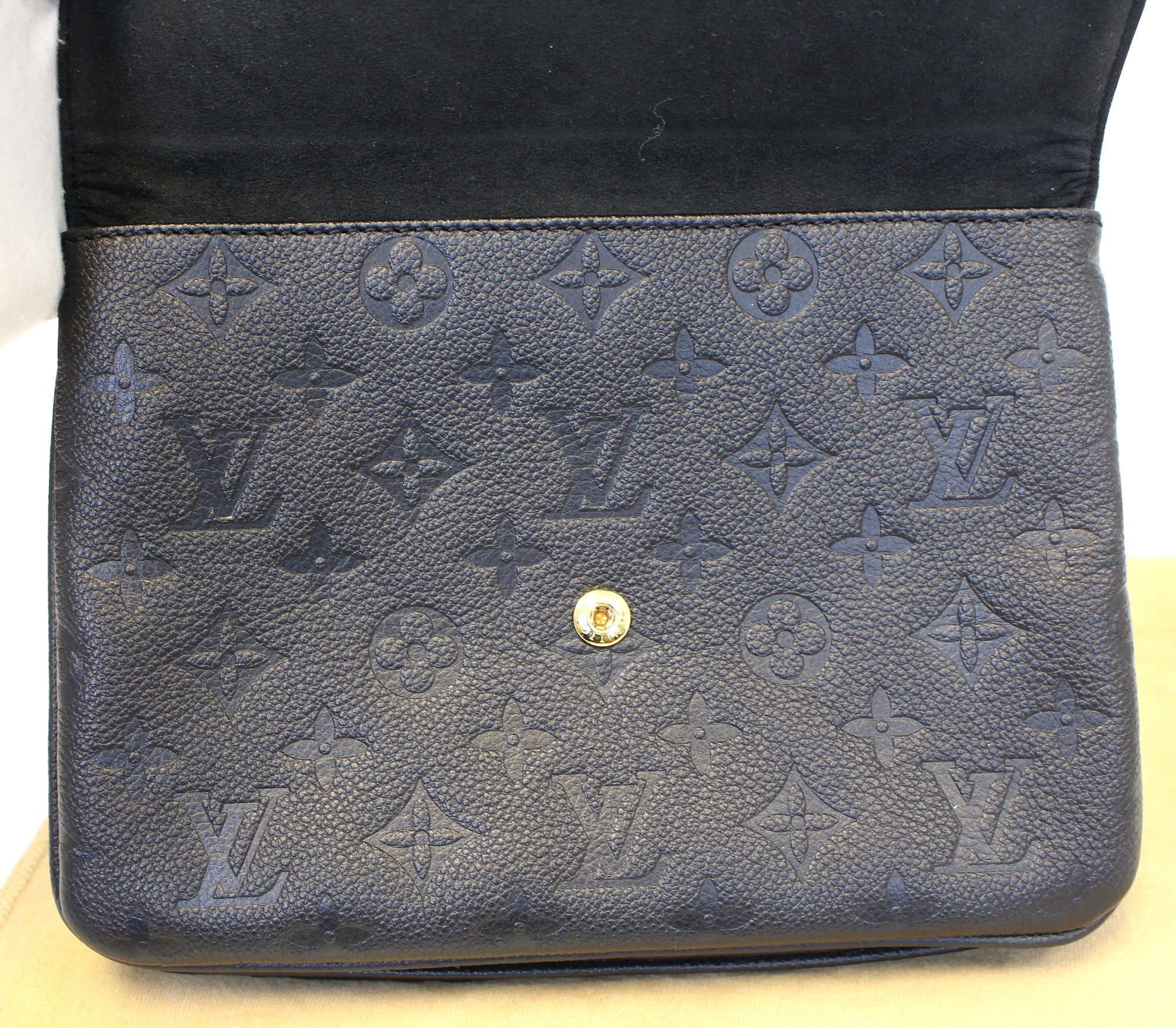 Louis Vuitton Monogram Empreinte Twice M50258 Women's Shoulder Bag Noir