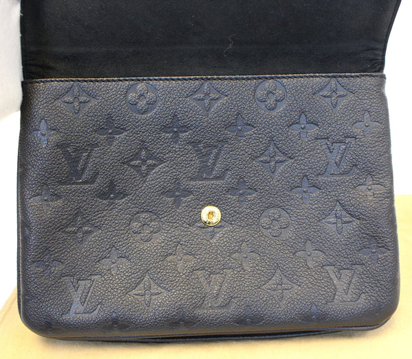 LOUIS VUITTON Black Monogram Empreinte Leather Twice Crossbody Bag 