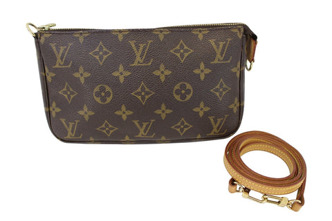 LOUIS VUITTON Monogram Pochette Accessoires Long Shoulder Pouch