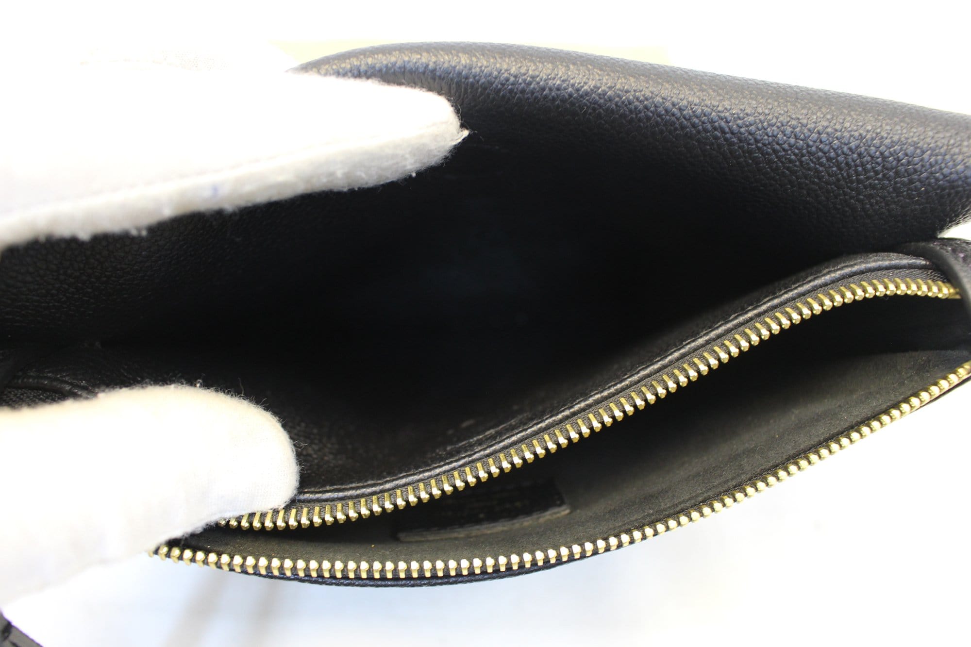 Louis Vuitton Black Monogram Empreinte Leather Twice Bag - Yoogi's Closet