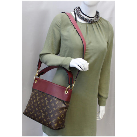 LOUIS VUITTON Tuileries Besace Monogram Canvas Shoulder Bag Rose Bruyere