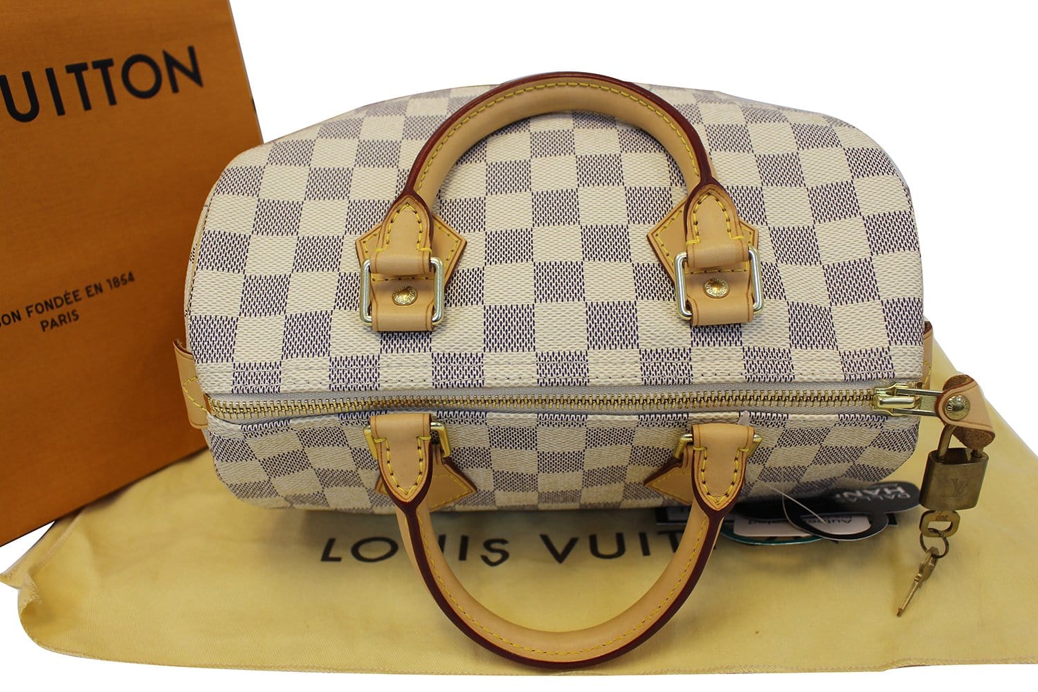 Louis Vuitton Damier Azur Speedy 25 Bag LVJS565 - Bags of CharmBags of Charm