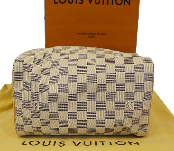 LOUIS VUITTON Damier Azur Speedy 25 Satchel Bag