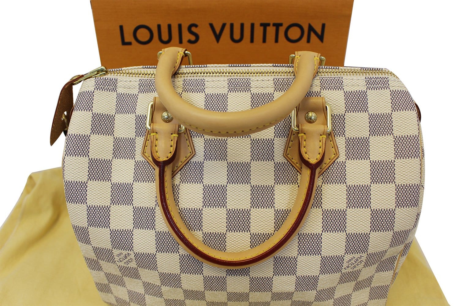 Louis Vuitton Small Damier Ebene Speedy 25 Boston Bag PM 87lv33s