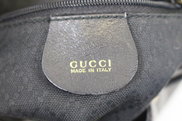 GUCCI Backpack Bamboo Black Leather Handbag