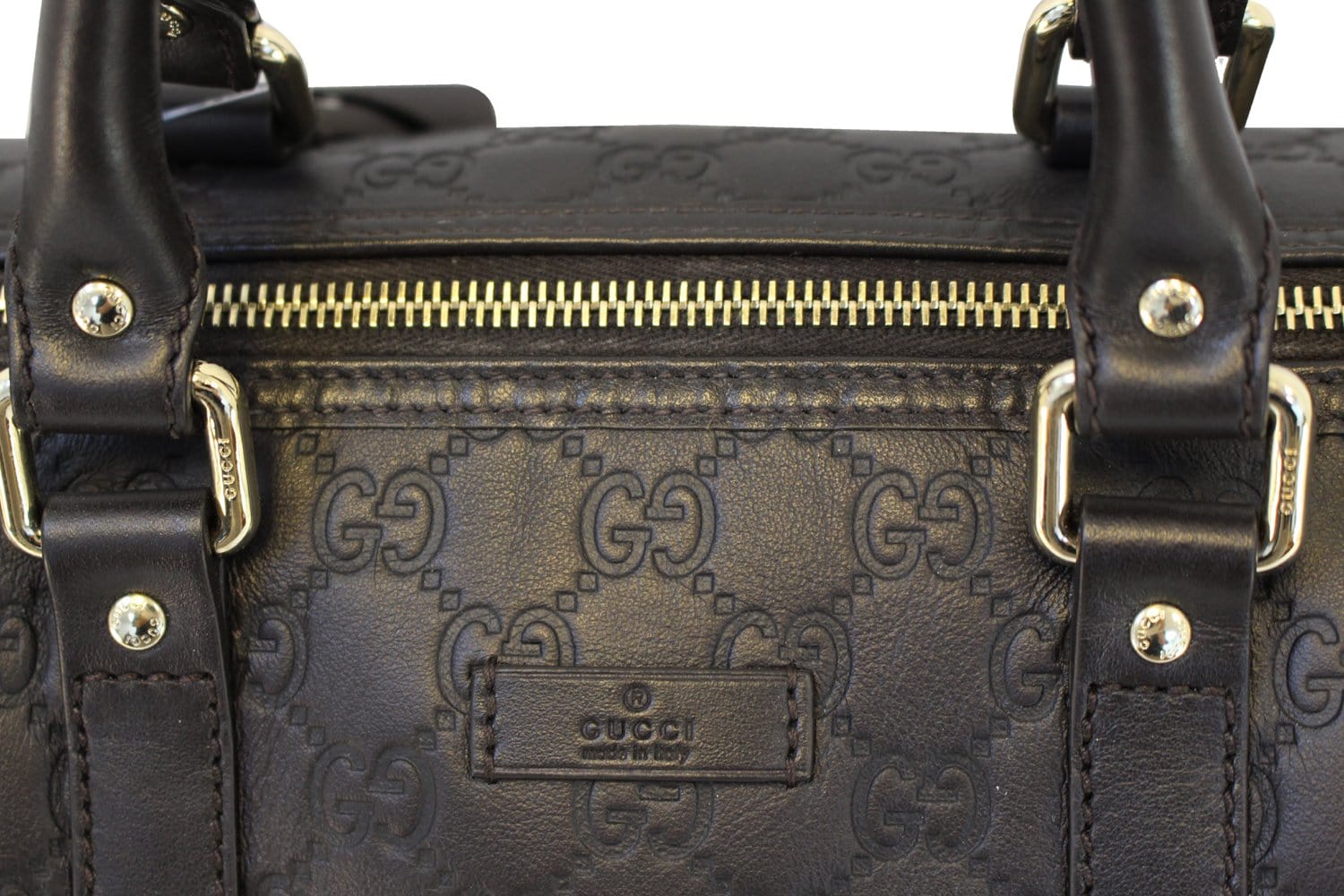 Boston leather handbag Gucci Camel in Leather - 35793251