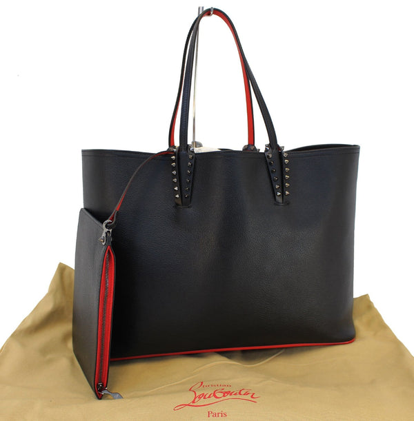 CHRISTIAN LOUBOUTIN Tote Bag - Cabata Studded Leather Bag - front view