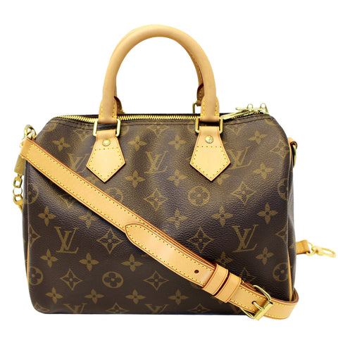 LOUIS VUITTON Monogram Speedy 25 Bandouliere Satchel Bag