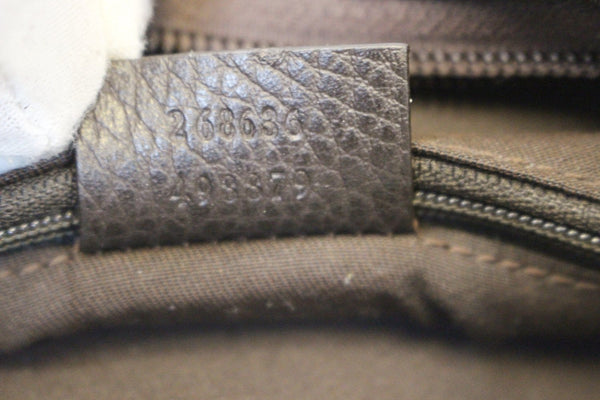 GUCCI Black Monogram Abbey D Ring Hobo Bag 268636 