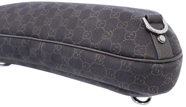 GUCCI Black Monogram Abbey D Ring Hobo Bag 268636 