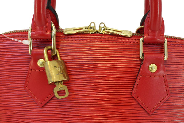 Louis vuitton Used Handbag Epi Leather Red Alma PM 