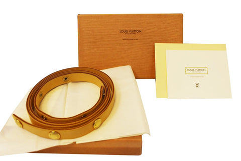 LOUIS VUITTON Leather Strap For Pochette Florentine XS Beige
