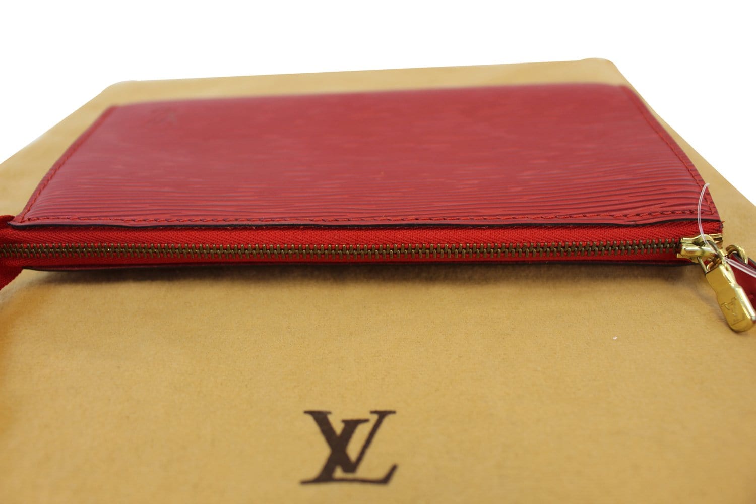 Louis Vuitton Red Epi Leather Cosmetic Pouch - Gold House