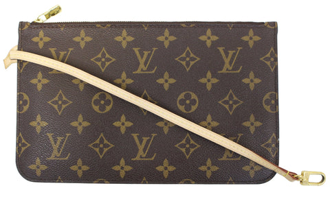 LOUIS VUITTON Monogram Canvas Pochette Wristlet Pouch Neverfull MM