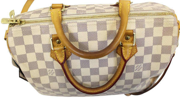 LOUIS VUITTON Damier Azur Speedy 30 Bandouliere Satchel Bag