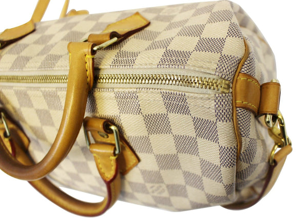 LOUIS VUITTON Damier Azur Speedy 30 Bandouliere Satchel Bag