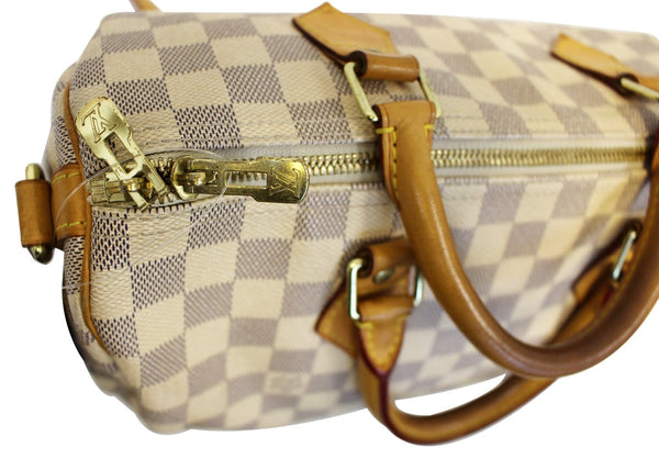 LOUIS VUITTON Damier Azur Speedy 30 Bandouliere Satchel Bag