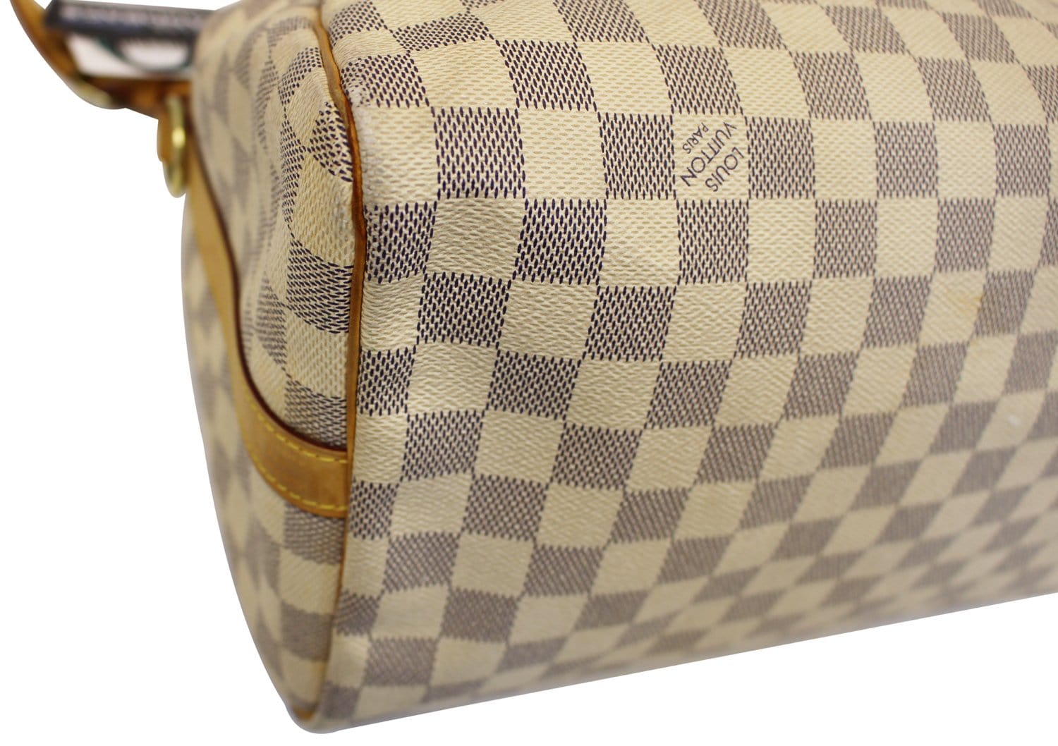 Pre-Owned Louis Vuitton Speedy 30 Damier Azur White Handbag