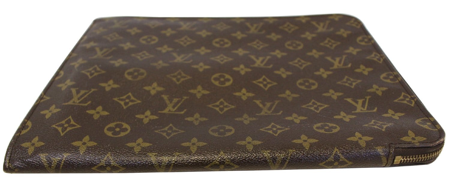 LOUIS VUITTON Louis Vuitton Vintage Monogram Canvas Portfolio Poche  Documents Case, Brown Women's Handbag