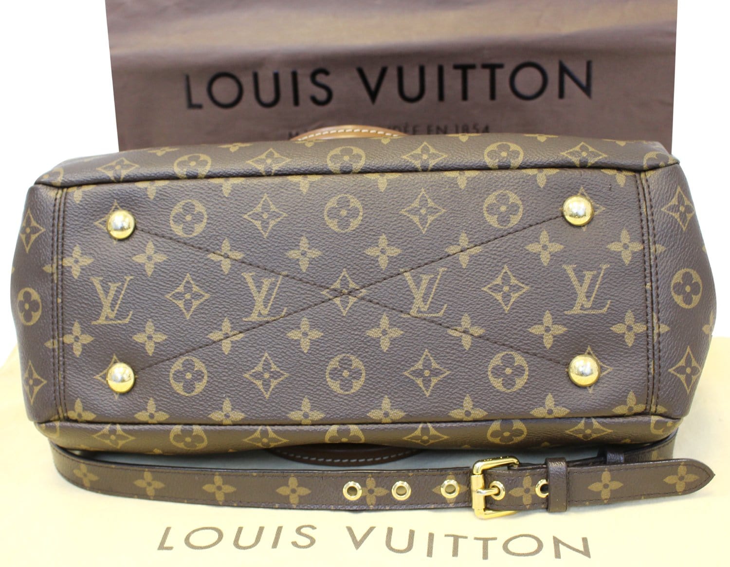 Louis Vuitton, Black Monogram Canvas Pallas Shopping Tot…