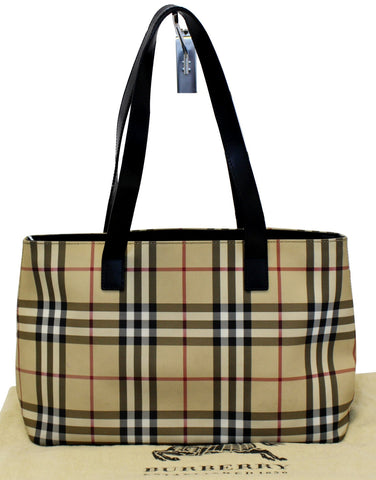 BURBERRY Nova Check Tote Shoulder Bag