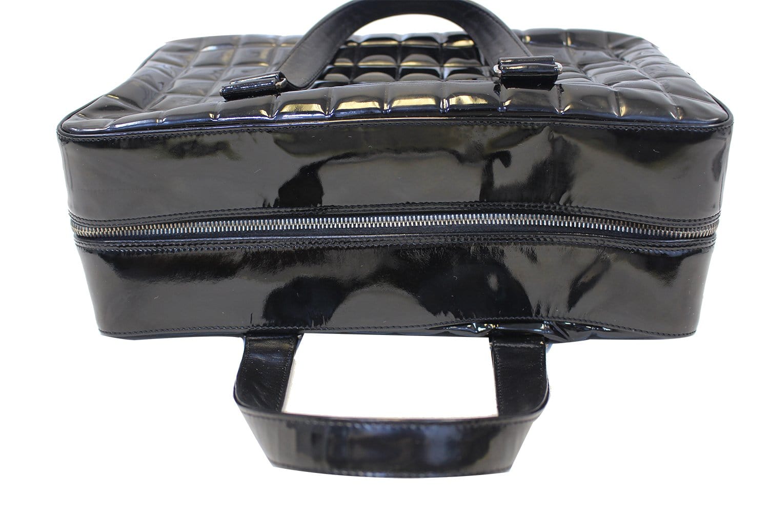 Vintage CHANEL Patent Leather Top Handle Briefcase Bag