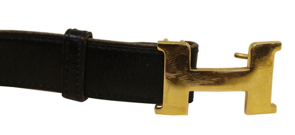 Hermes Constance H Belt Black Vintage Size 35