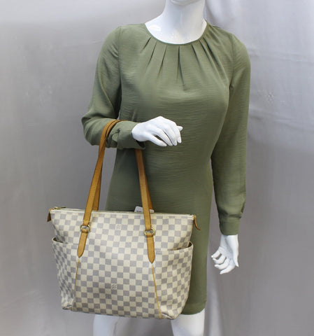 LOUIS VUITTON Damier Azur Totally MM Shoulder Bag