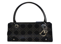CHRISTIAN DIOR Black Studded Lady Dior Shoulder Bag
