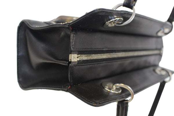 CHRISTIAN DIOR Black Studded Lady Dior Shoulder Bag