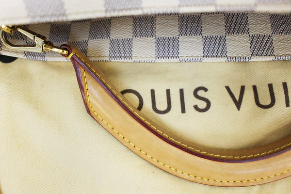 LOUIS VUITTON Soffi  Damier Azur Canvas White Shoulder Handbag