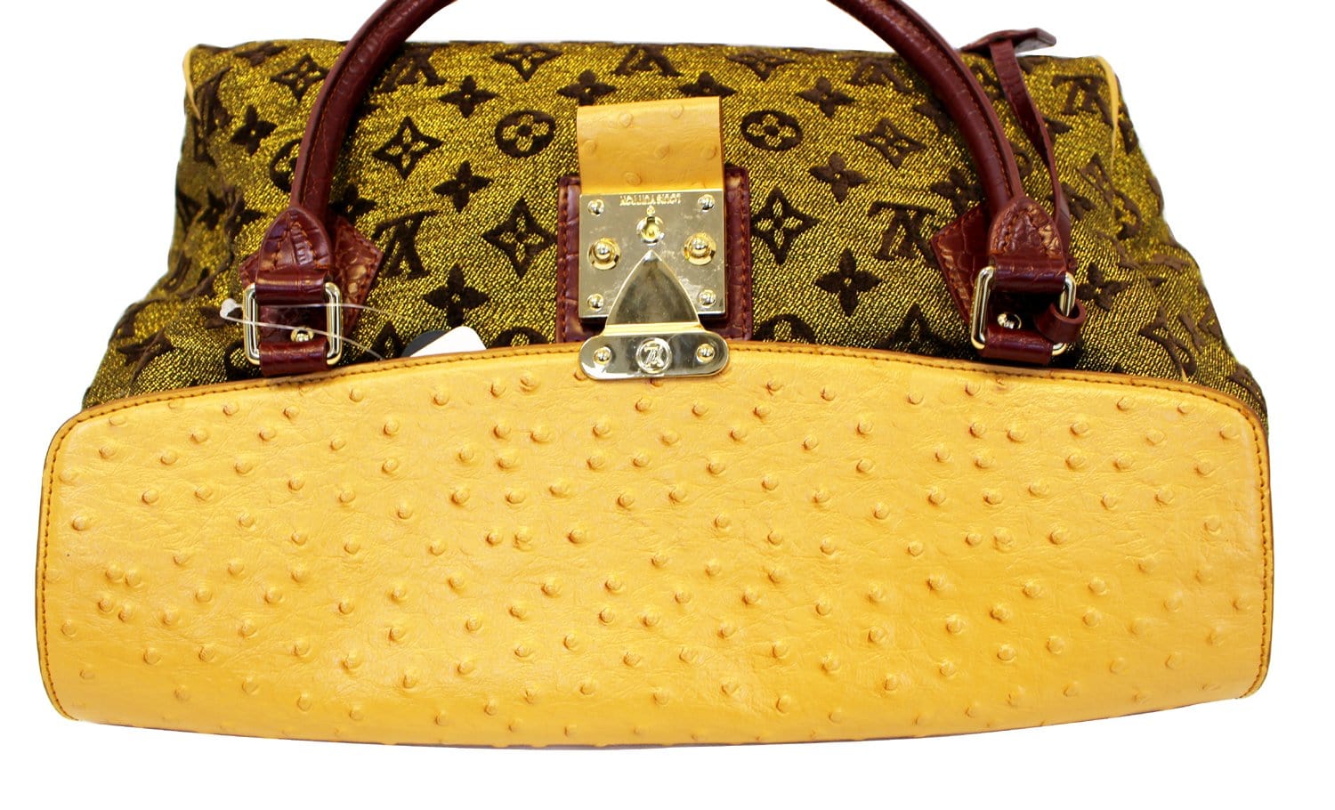 Louis Vuitton,Gold ostrich leather Alma bag, special ord…