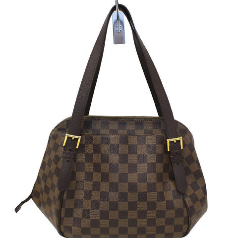 LOUIS VUITTON Damier Ebene Belem MM Brown Shoulder Bag