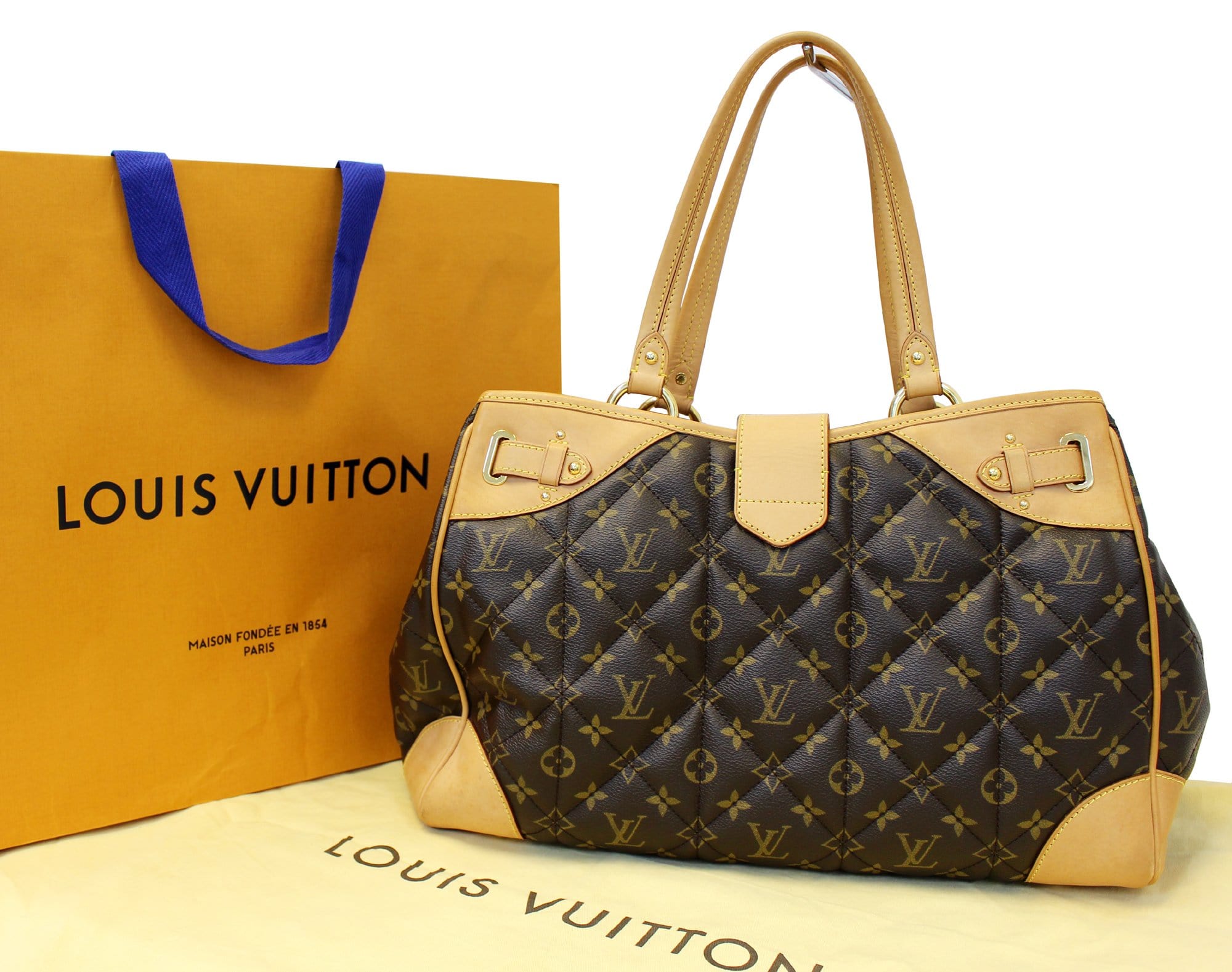 LOUIS VUITTON Etoile Shopper Monogram Canvas Shoulder Bag Brown