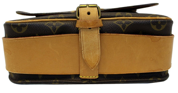 LOUIS VUITTON Used Monogram Brown Cartouchiere MM Messenger Bag