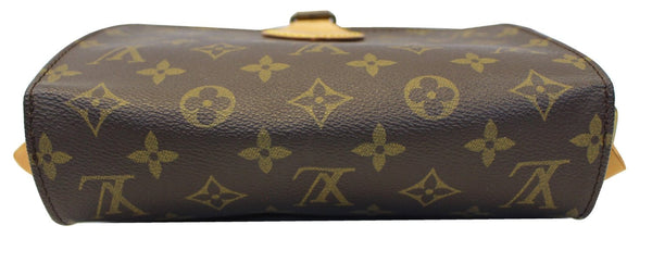LOUIS VUITTON Used Monogram Brown Cartouchiere MM Messenger Bag