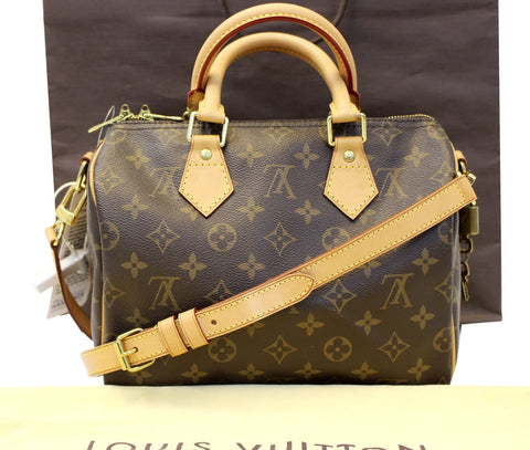 LOUIS VUITTON Monogram Speedy 25 Bandouliere Satchel Bag