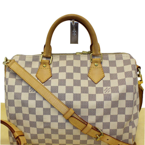 LOUIS VUITTON Speedy 30 Damier Azur  Bandouliere Satchel Bag