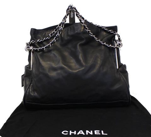CHANEL Large Ultimate Soft Hobo Black Leather Bag