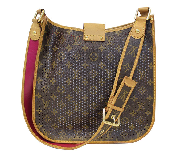 LOUIS VUITTON Fuchsia Monogram Perforated Musette Crossbody Bag